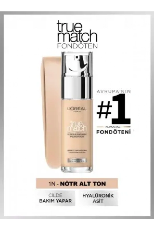 Loreal Paris True Match Bakım Yapan Fondöten - 1N Neutral Undertone 30ml
