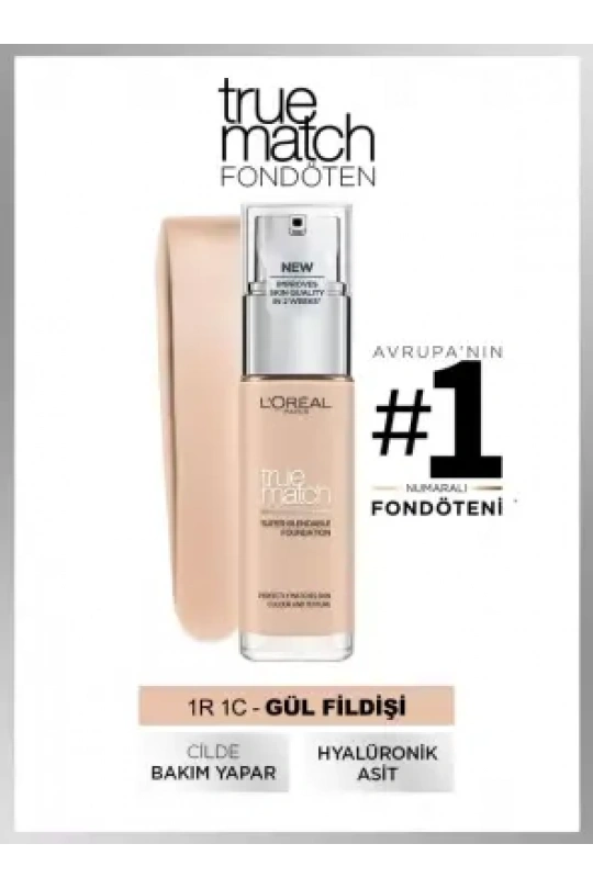 Loreal Paris True Match Bakım Yapan Fondöten - 1R1C Rose Ivoire 30ml