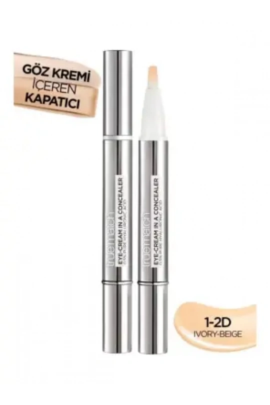 Loreal Paris True Match Göz Kremi İçeren Kapatıcı -2si 1 Arada- 1-2D