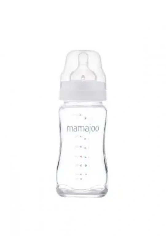 Mamajoo Cam Biberon 240 ml & Anti-Kolik Biberon Emziği No:2 / M