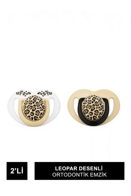 Mamajoo Sterilizasyon & Saklama Kutulu Leopar Desenli İkili Ortodontik
