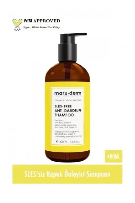 Maruderm Kepeğe Karşı Etkili Sülfatsız Şampuan 400 ml Normal/Yağlı Saçlar