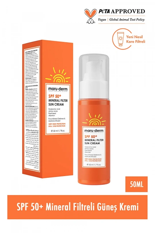 Maruderm Spf 50+ %100 Mineral Filtre Güneş Kremi 50 ml