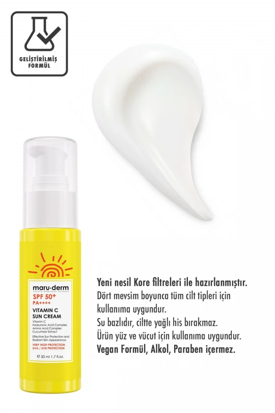 Maruderm SPF 50+ C Vitamini Güneş Kremi 50 ML