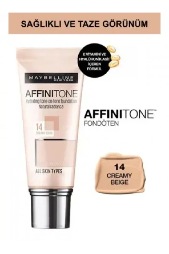 Maybelline New York Affinitone Fondöten - 14 Creamy Beige 30 ml