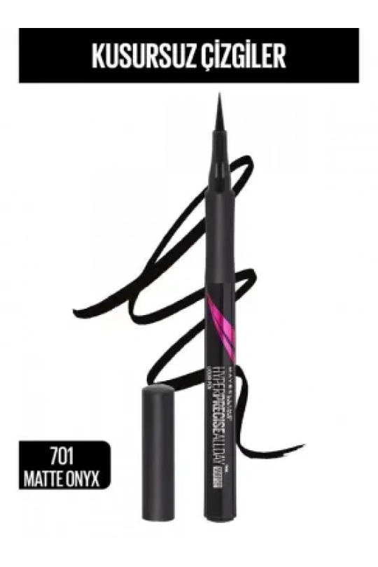 Maybelline New York Hyper Precise All Day Eyeliner - 701 Matte Onyx - Mat Siyah