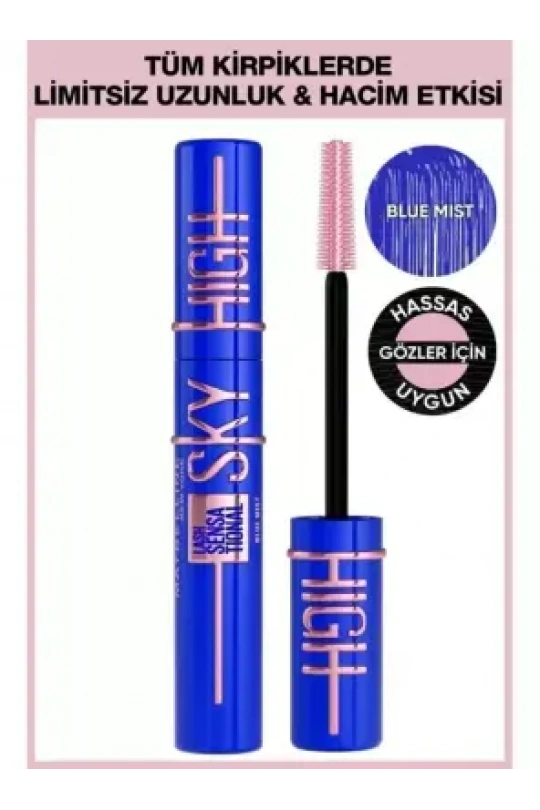 Maybelline New York Lash Sensational Sky High Blue Mist Maskara -Mavi