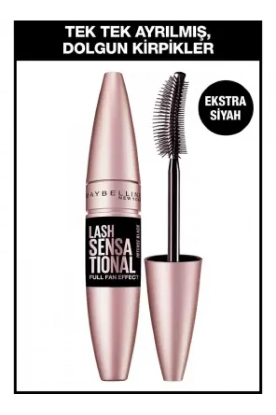 Maybelline New York Lash Sensational Yelpaze Etkili Siyah Maskara 9,5 ml