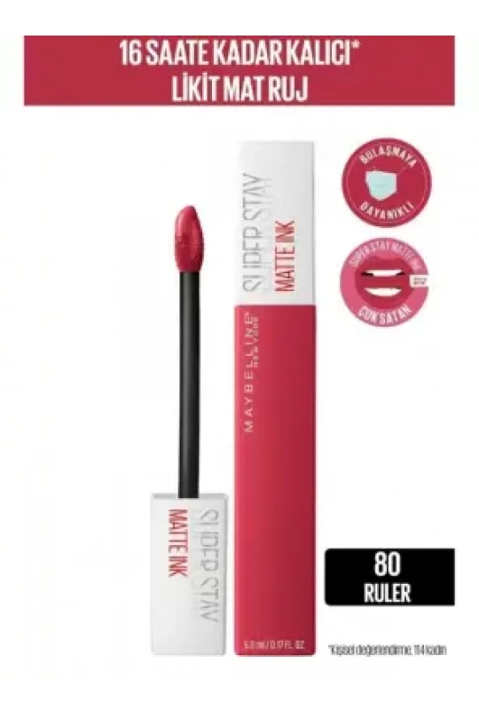 Maybelline New York Super Stay Matte Ink Likit Mat Ruj -80 RULER
