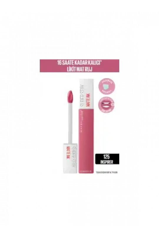 Maybelline New York Super Stay Matte Ink Likit Mat Ruj -Bricks NU 125 INSPI
