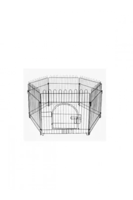 Metal Kedi ve Köpek Çiti 60X60 Siyah