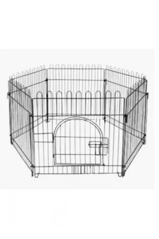 Metal Kedi ve Köpek Çiti 75x75 Siyah