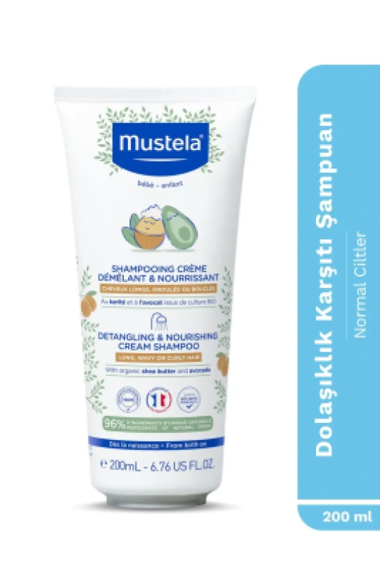 Mustela Detangling & Nourishing Cream Shampoo ( Kolay Tarama Sağlayan Şampuan ) 200 ml