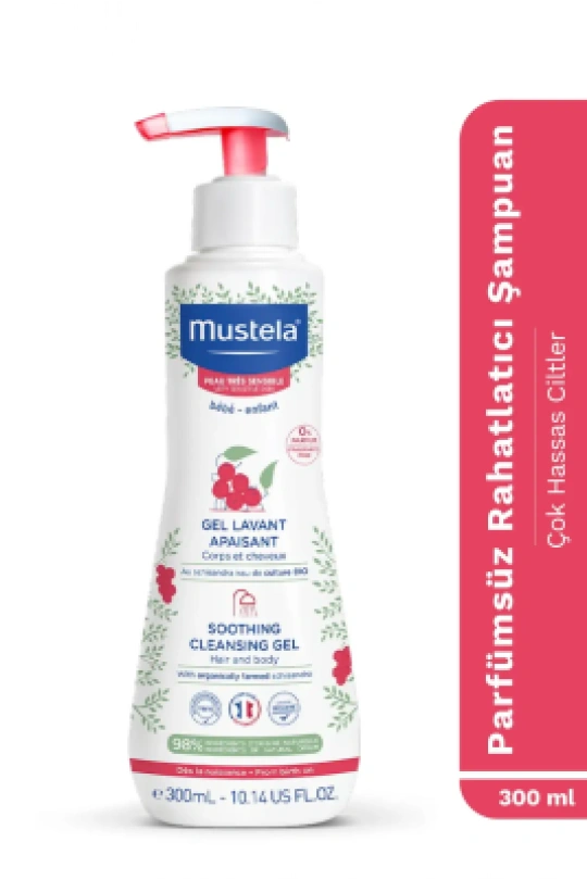 Mustela Soothing Cleansing Gel 300 ml Çok Hassas Ciltler İçin Temizleme Jeli