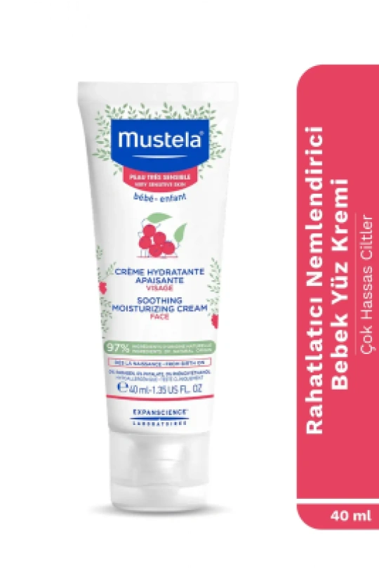 Mustela Soothing Moisturizing Cream 40 ml Çok Hassas Ciltler İçin Nemlendirici