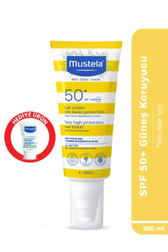 Mustela Very High Protection Sun Lotion Spf50 200ml - Vücut Losyonu 100ml Hediye -