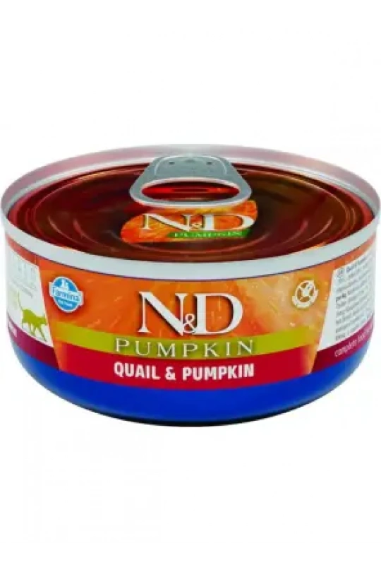 N&D Pumpkın Kedi Konserve Bıdırcın & Balkabağı 70 gr