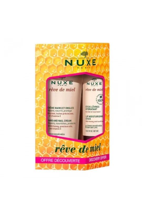 Nuxe Reve De Miel Creme Mains Et Ongles 30ml - Stick Levres 4gr