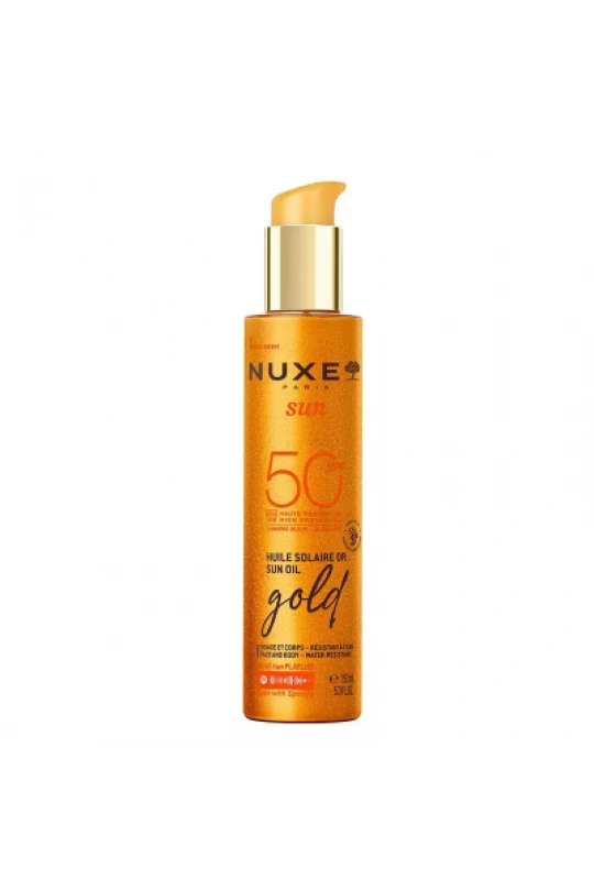 Nuxe Sun Huile Solaire Or Sun Oil - Altın Işıltılı Bronzlaştırıcı Güneş Koruyucu Yağ Spf50 150 ml