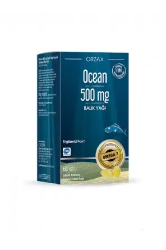 Ocean 500 mg Saf Balık Yağı 60 Kapsül