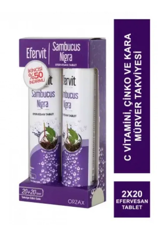 Ocean Efervit Sambucus Nigra 20 Efervesan Tablet x 2 Adet