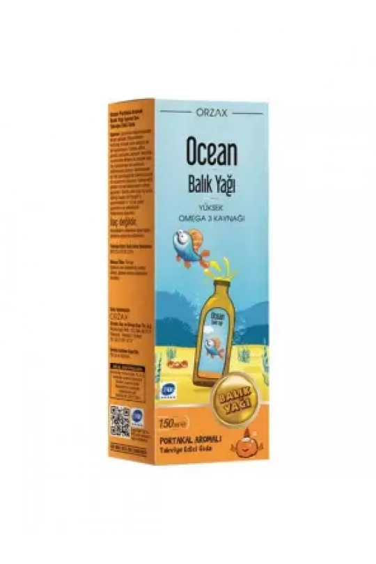 Ocean Orange Portakal Aromalı Balık Yağı Şurup 150ml
