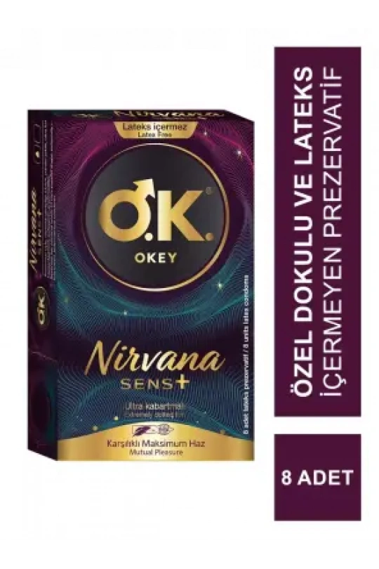 Okey Nirvana Sens+ Prezervatif 8 Adet