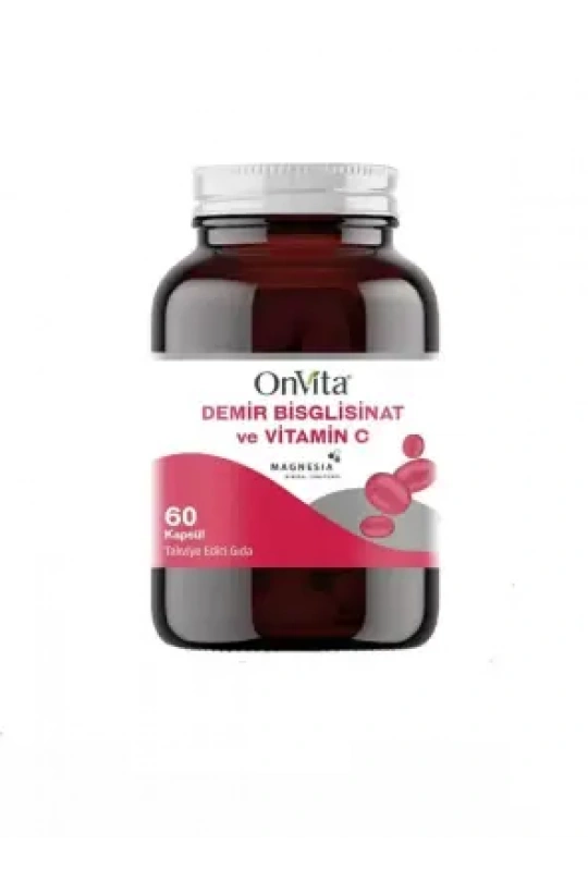 OnVita Demir Bisglisinat & Vitamin C 60 Kapsül