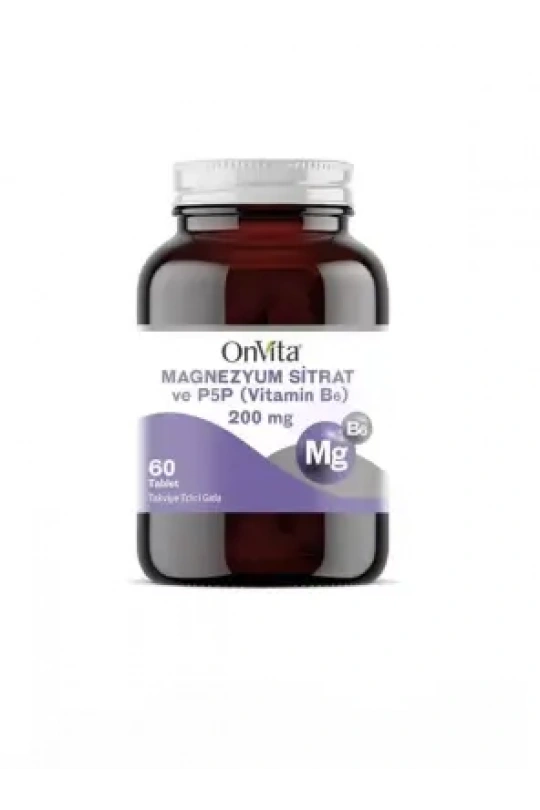 OnVita Magnezyum Sitrat ve P5P 200mg 60 Tablet