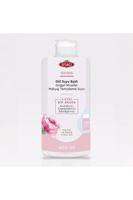 Otacı Gül Suyu Bazlı Doğal Micellar Makyaj Temizleme Suyu 400ml