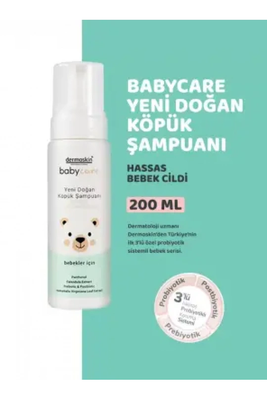 Outlet - Dermoskin Babycare Yeni Doğan Köpük Şampuanı 200 ml