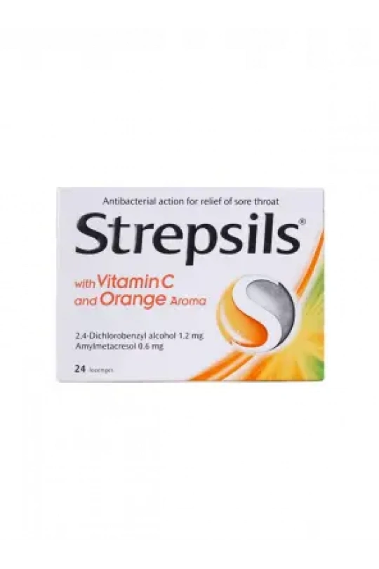 Outlet - Strepsils C Vitaminli Portakal Aromalı Pastil 24 Adet