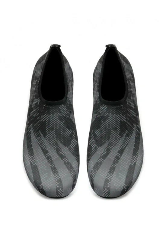 Peluche Erkek Deniz Ayakkabısı - Siyah Gri Benekli