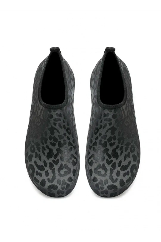 Peluche Kadın Deniz Ayakkabısı - Siyah Leopar