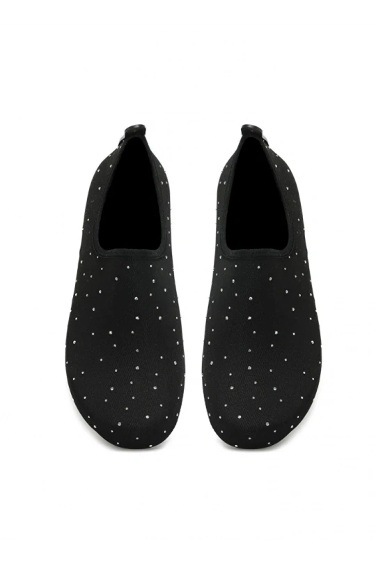 Peluche Kadın Deniz Ayakkabısı - Siyah Taş