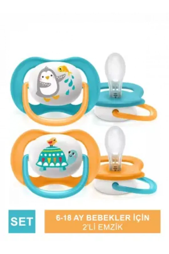 Philips Avent Ultra Air Animals Erkek 6-18 Ay 2li Emzik -SCF080/07-
