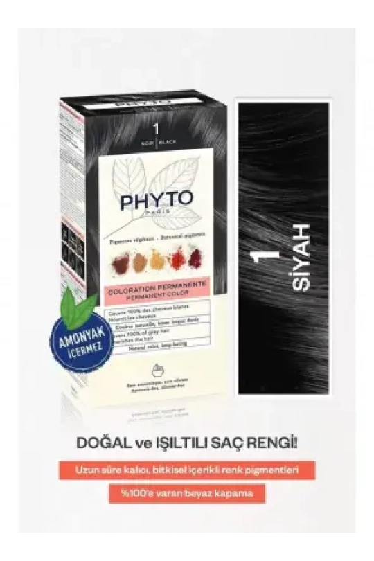 Phyto Color Bitkisel Saç Boyası 1 - Noir Siyah