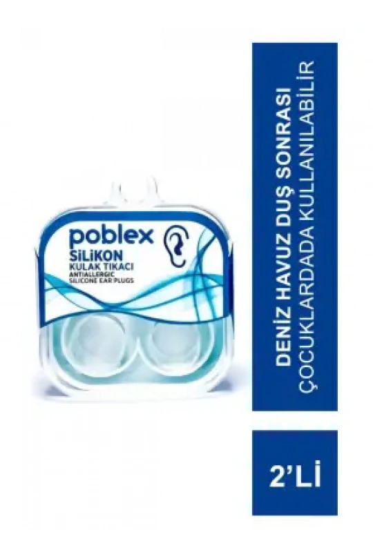 Poblex Silikon Kulak Tıkacı - Kulak Koruyucu Tıpası Saf Silikon 2li