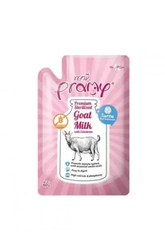 Pramy Yavru Kediler İçin Kolostrum Ve Taurinli Sterilize Keçi Sütü 60G
