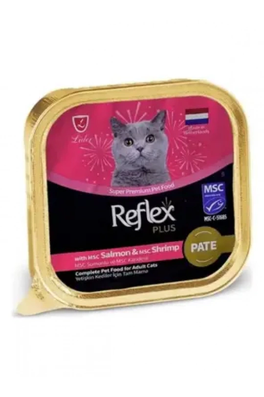 Reflex Plus Pate Msc Somonlu Ve Msc Karidesli Yetişkin Kedi Maması 85 G