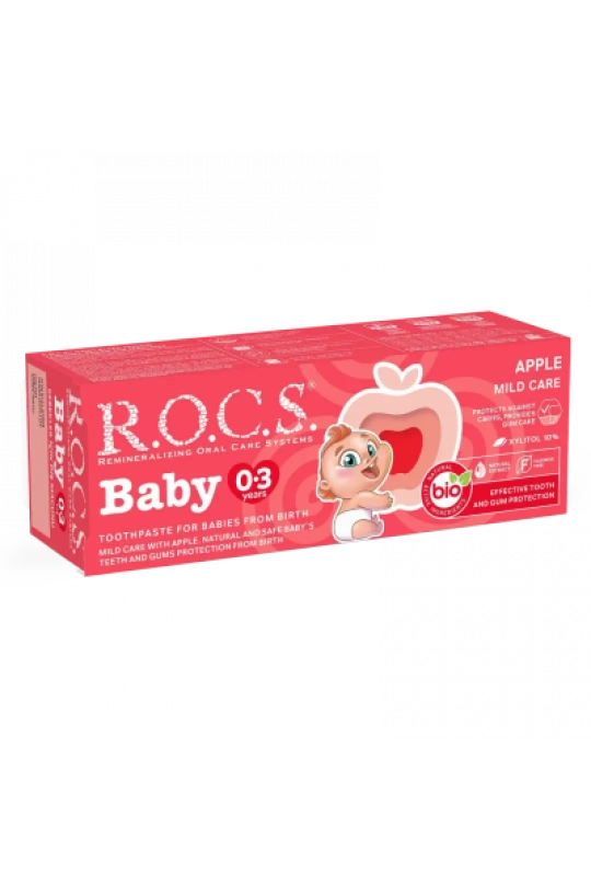 Rocs Baby Elma Püresi Tadında 0-3 Yaş Diş Macunu 45 gr