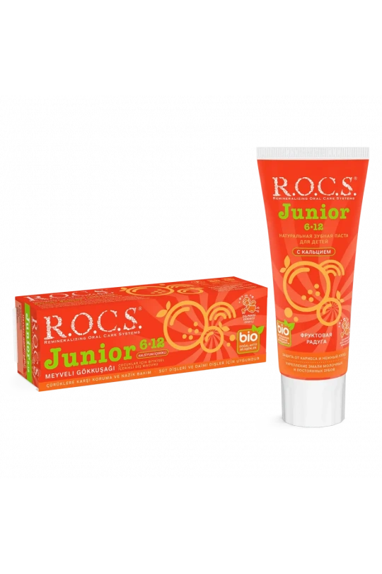 Rocs Junior 6-12 Yaş Meyveli Gökkuşağı Diş Macunu 60 ml