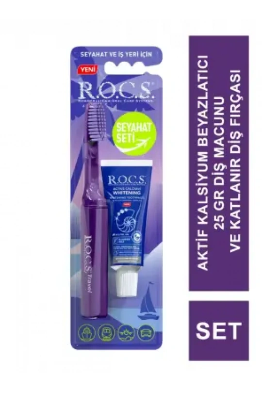 Rocs Travel Kit - Seyahat Seti - Diş Macunu + Fırça