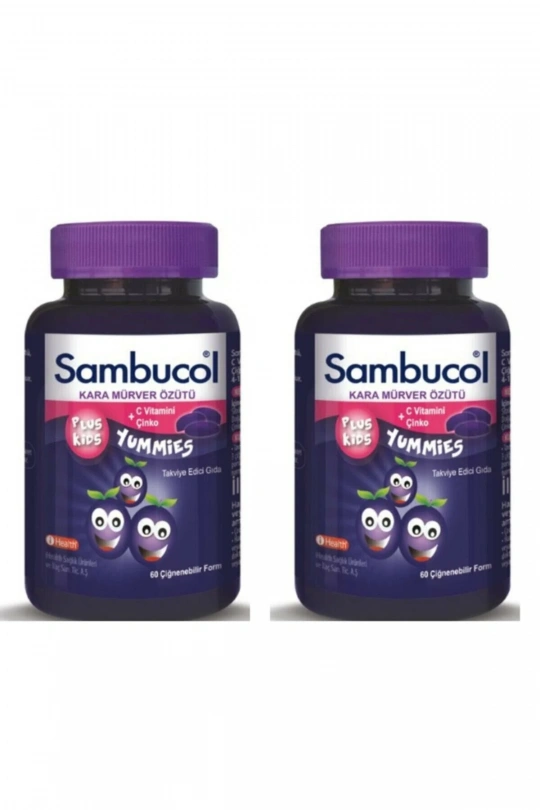 Sambucol Plus Kids Yummies 60 Çiğnenebilir Jelibon 2li Set