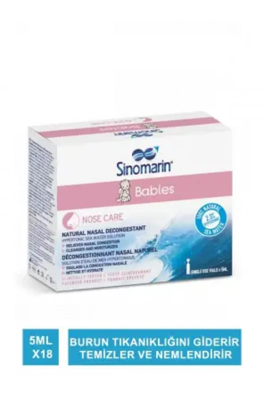 Sinomarin Babies Deniz Suyu Serum Fizyolojik 5ml x 18 Flakon