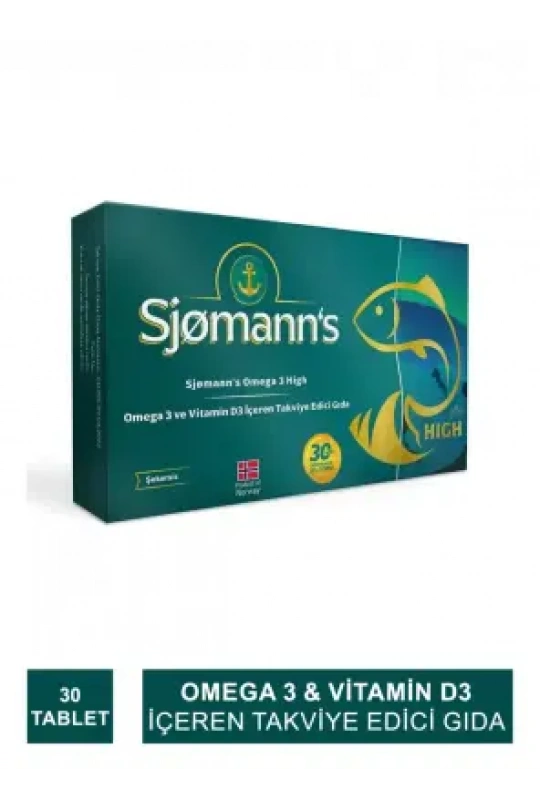 Sjomanns Fishoil Omega-3 High 30 Çiğnenebilir Jel Tablet