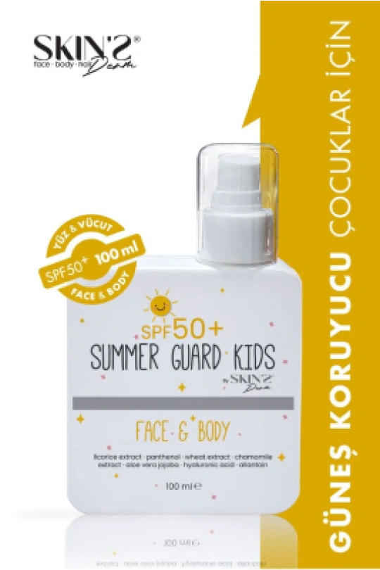 Skins Derm Summer Guard Kids Spf50+ Face & Body Güneş Kremi 100 ml
