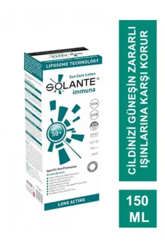 Solante Immuna Spf 50+ Sun Care Lotion 150 ml İmmunolojik Koruma Güneş Losyonu