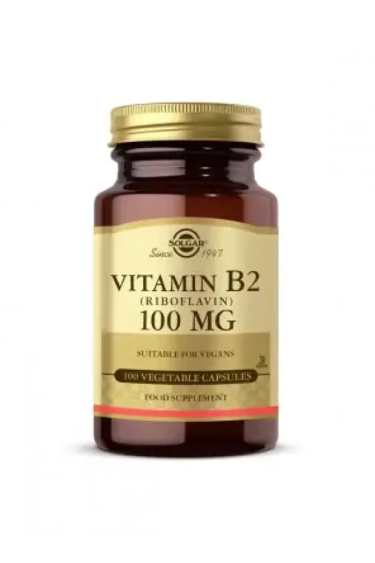 Solgar Vitamin B2 (Riboflavin) 100 Mg 100 Bitkisel Kapsül