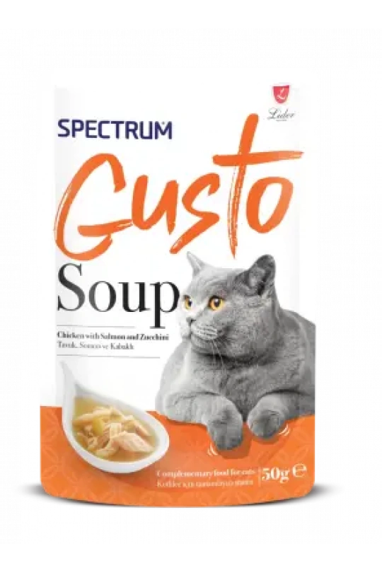 Spectrum Gusto Tavuklu,Somon ve Kabaklı Kedi Çorba 50gr
